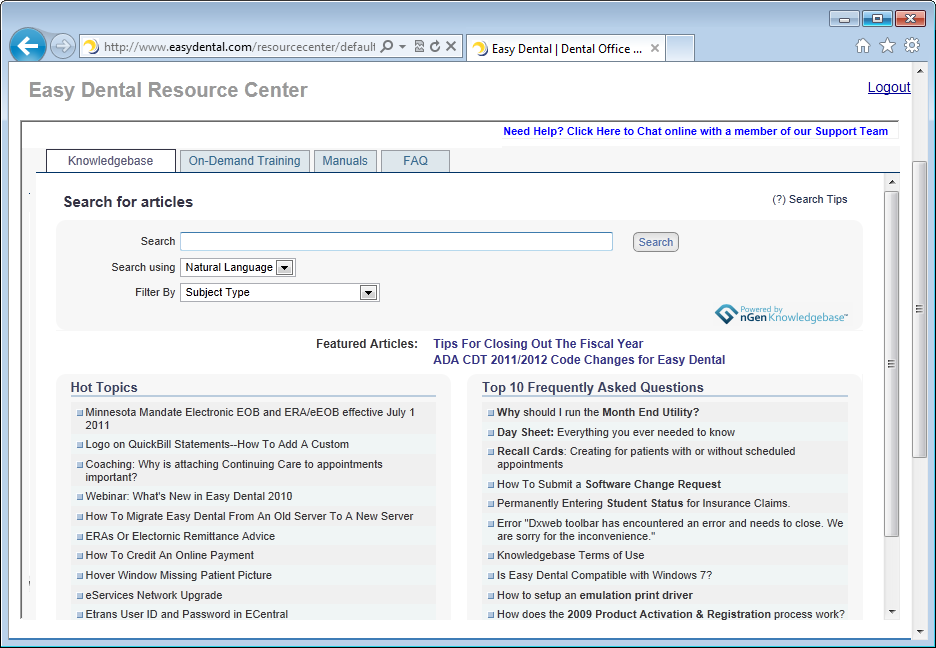 Articles Make the most of your software with the Easy Dental Resource